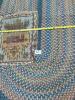 Braided Oval Rug and Small Worn Geometric-Patterned Rug - 10