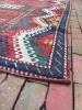 Geometric Pattern Kilim-Style Wool Rug - 2