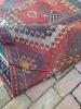 Geometric Pattern Kilim-Style Wool Rug - 4