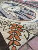 Antique Hooked Rugs: Floral Wreath Design, Lion Oval Motif - 2