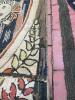 Antique Hooked Rugs: Floral Wreath Design, Lion Oval Motif - 4