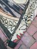 Antique Hooked Rugs: Floral Wreath Design, Lion Oval Motif - 5