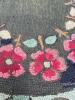 Antique Hooked Rugs: Floral Wreath Design, Lion Oval Motif - 11