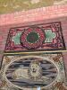 Antique Hooked Rugs: Floral Wreath Design, Lion Oval Motif - 14