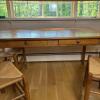 Athol Table Mfg Wooden Shaker-Style Dining Table and Chairs - 8