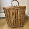 Large Rectangular Woven Basket with Handles - 3