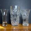 One Clear Glass & Two Pressed Glass Vases