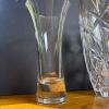 One Clear Glass & Two Pressed Glass Vases - 2