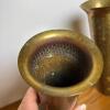 Pair of Hammered Brass Vases - 3