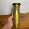 Pair of Hammered Brass Vases - 5