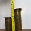 Pair of Hammered Brass Vases - 8