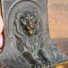 Pair of Bronze Lion Metal Bookends - 2