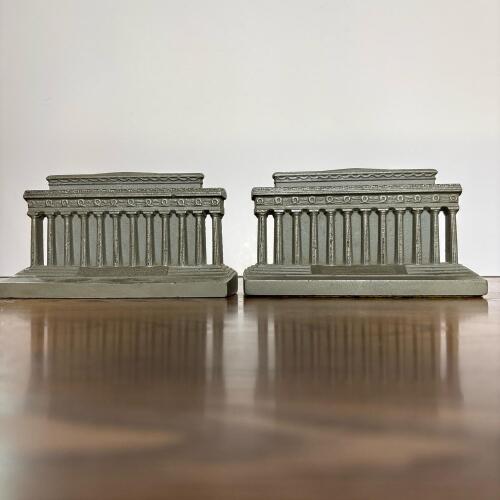 Pair of Lincoln Memorial Cast Metal Bookends