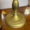 Brass Three-Light Candelabrum with Heraldic Lion Motif - 5