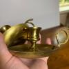 Pair of 1764 House Solid Brass Chamberstick Candle Holders - 4