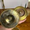 Mixed Brass Candleholders Including Angel Mother of Pearl Inlay - 5