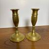 Mixed Brass Candleholders Including Angel Mother of Pearl Inlay - 6