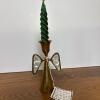 Mixed Brass Candleholders Including Angel Mother of Pearl Inlay - 8