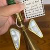 Mixed Brass Candleholders Including Angel Mother of Pearl Inlay - 9