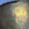 Engraved Brass Tray with Asian Motif - 2