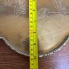 Engraved Brass Tray with Asian Motif - 7