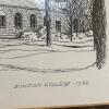 Framed Bowdoin College 1986 Wall Art, Signed, 18&rdquo;x15&rdquo; - 3