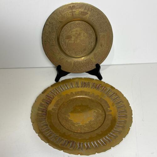 Pair of Etched Brass Plates, One WM. A Rogers