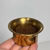 Brass-Toned Flower Frog with Removable Insert