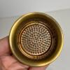 Brass-Toned Flower Frog with Removable Insert - 2