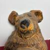 Rustic Hand-Carved Wood Bear Shelf Sitter Sculpture - 4