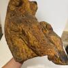 Rustic Hand-Carved Wood Bear Shelf Sitter Sculpture - 7