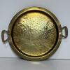 Hammered Brass Tray with Handles