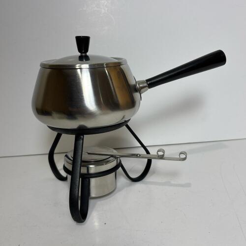 Stainless Steel Fondue Pot Set with Sterno Burner