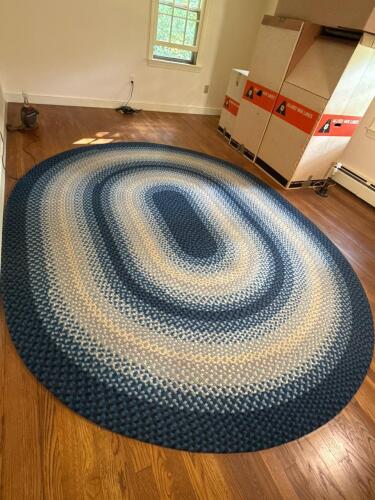 Old Weymouth Braided Wool and Rayon Oval Rug