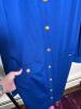 Talbots Petites Blue Wool Long Coat with Gold Buttons - 2