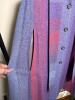 Avoca Handweavers Wool Cape in Purple and Blue Stripes - 3
