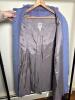 Avoca Handweavers Wool Cape in Purple and Blue Stripes - 4