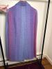 Avoca Handweavers Wool Cape in Purple and Blue Stripes - 6
