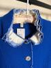 Blue Wool Ruffle Collar Jacket With Admiral's Buttons - 2