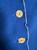 Blue Wool Ruffle Collar Jacket With Admiral's Buttons - 3