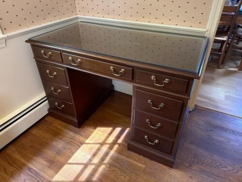 Kittinger Old Dominion Executive Desk with Brass Handles