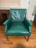 Mid-Century Modern-Style Green Vinyl Armchair - 2