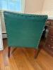 Mid-Century Modern-Style Green Vinyl Armchair - 3