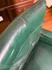Mid-Century Modern-Style Green Vinyl Armchair - 5