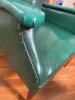 Mid-Century Modern-Style Green Vinyl Armchair - 6
