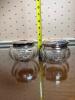 Pair of Sterling Silver-Lidded Cut Glass Vanity Jars - 2