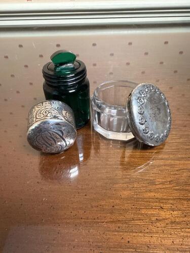 Sterling Silver Lidded Vanity Jars