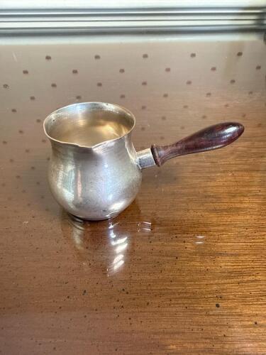 Sterling Silver Turkish Coffee Pot with Wooden Handle