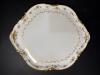 Limoges Porcelain Serving Platter with Gilt Rococo-Style Trim