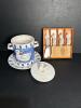 Duck Motif Ceramic P&acirc;t&eacute; Crock with Spreaders by Sigma